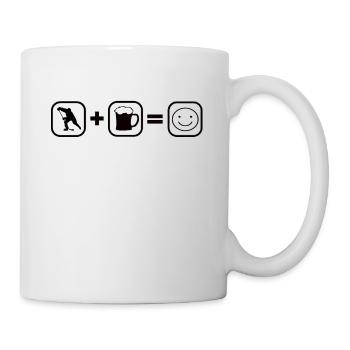 Eishockey und Bier - Tasse - Weiß - Rechts