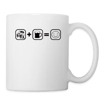 Off-road vehicles and beer - Mug - white - Right