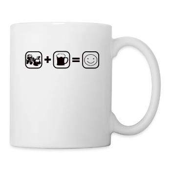 Excavators and beer - Mug - white - Right