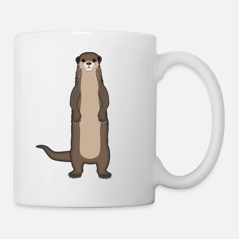 Otter Fischotter Lustiger Wassermarder Geschenk - Tasse - Weiß