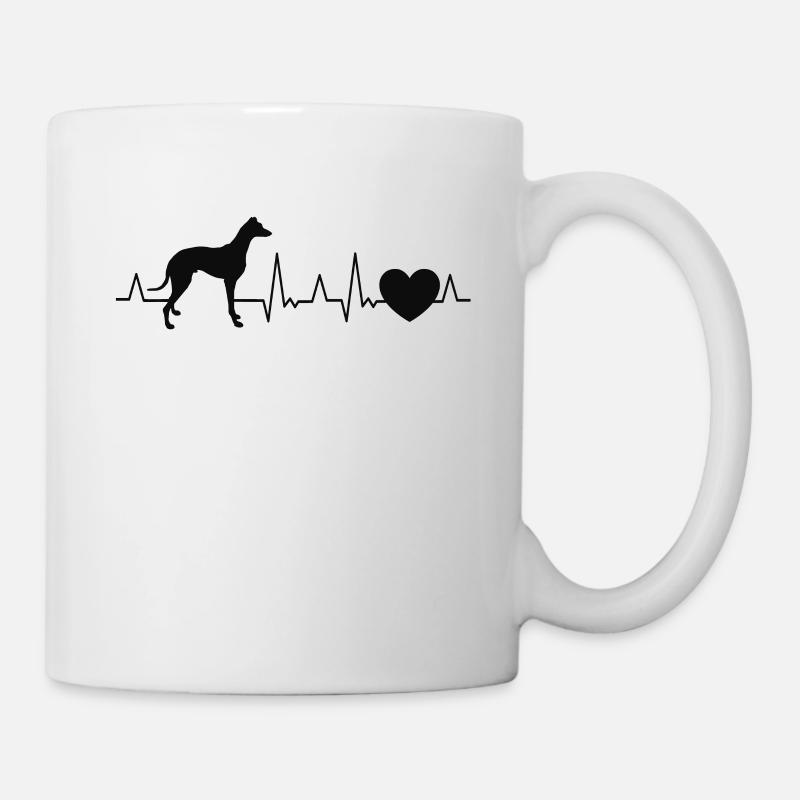 Whippet Herzschlag Windhund Sighthound - Tasse - Weiß