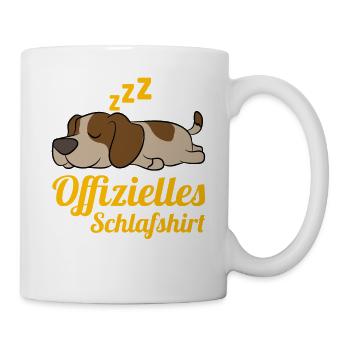 HUND Offizielles Schlafshirt by The Manzanita´s - Tasse - Weiß - Rechts