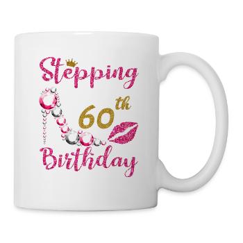 Entrer dans mon 60e anniversaire comme une reine heureuse - Mug blanc - blanc - Droite