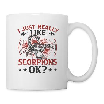 I Just Really Like Scorpions ok Skorpion - Tasse - Weiß - Rechts