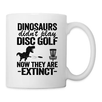 Dinosaures &Disc Golf Drôle De Disque Joueur de Golf - Mug blanc - blanc - Droite