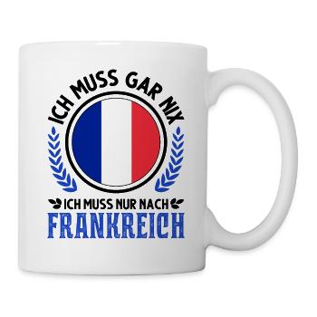 Frankreich Urlaub Französische Flagge - Tasse - Weiß - Rechts