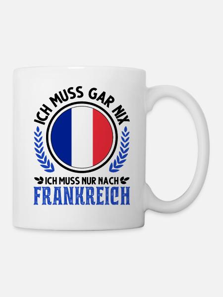 Frankreich Urlaub Französische Flagge - Tasse - Weiß