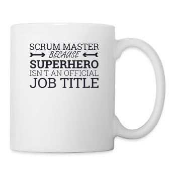 « Scrum Master Superhero | » Scrum Master" » - Mug blanc - blanc - Droite