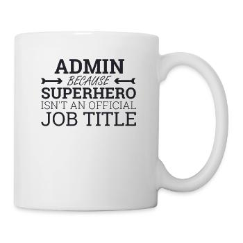 "Admin Superhero | Admin" - Tasse - Weiß - Rechts