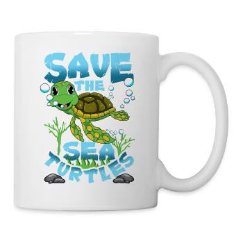 Save The Sea Turtles - Mug - white - Right