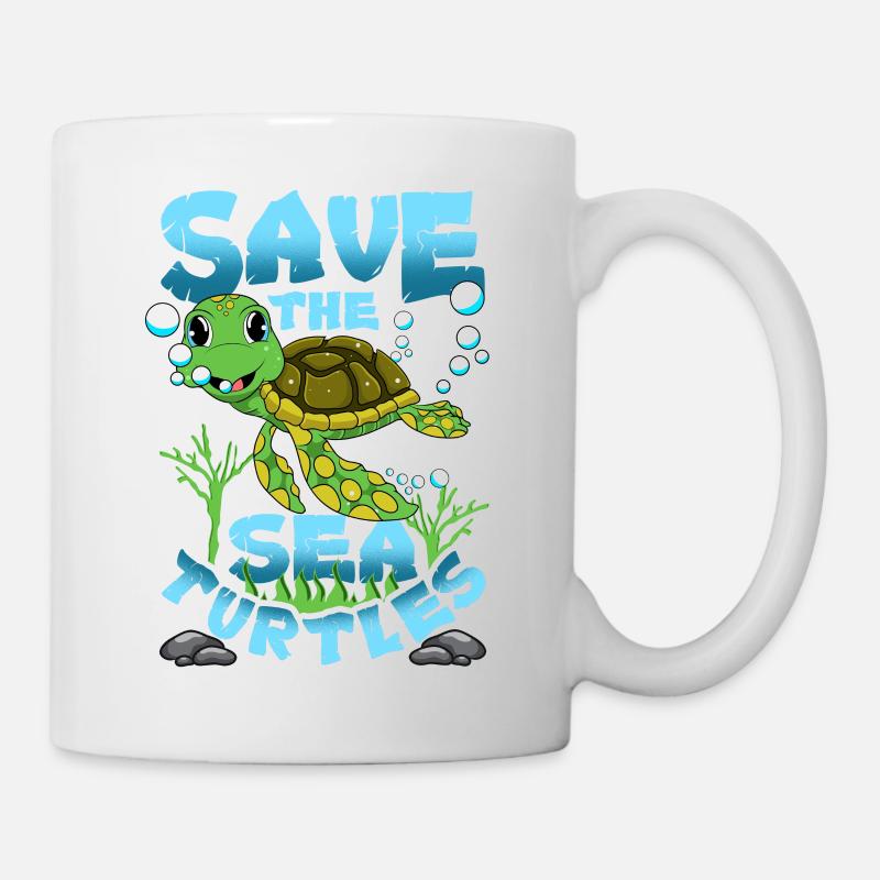 Sauvez les tortues de mer - Mug blanc - blanc