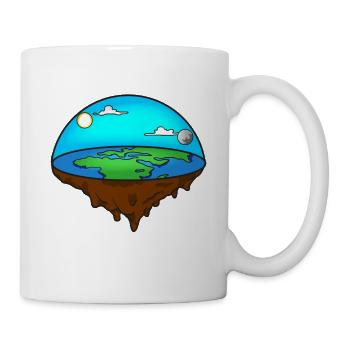 Flache Erde - Tasse - Weiß - Rechts