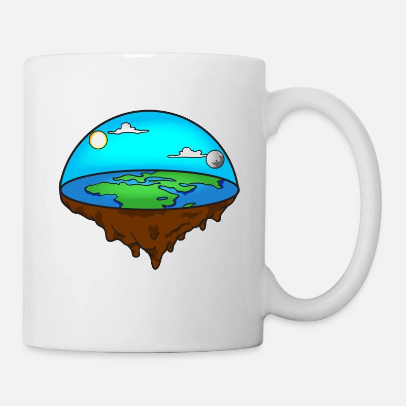Terre plate - Mug blanc - blanc