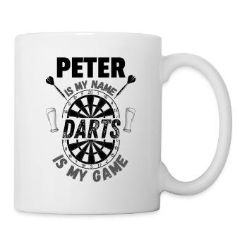 Personalized Dart t-shirt design for Peter - Mug - white - Right
