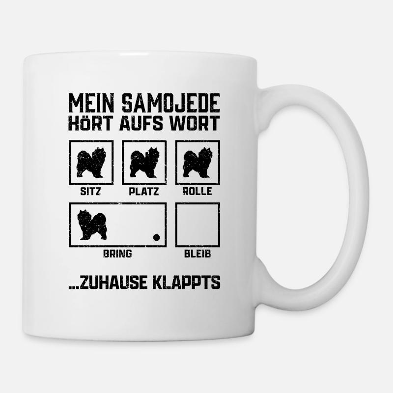 Samojede Hundetricks Schlittenhund Samojedenspitz - Tasse - Weiß