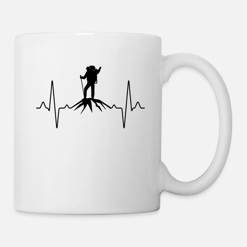 Hiking Peak Heartbeat - Mug - white