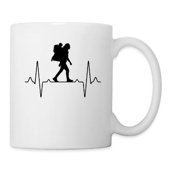 Mère Enfant Randonnée Coeur - Mug blanc - blanc - Droite