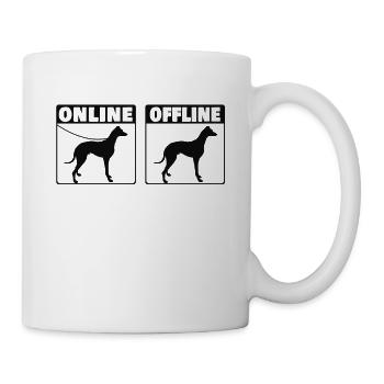 Whippet chien en ligne lévriers Sighthound - Mug blanc - blanc - Droite