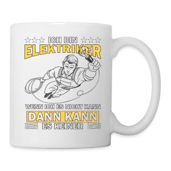 MANN ICH BIN ELEKTRIKER - Tasse - Weiß - Rechts
