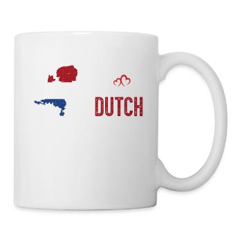 Netherlands Flag Map Heartbeat for Dutch Pride - Mug blanc - blanc - Droite