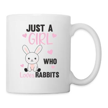 Juste une fille qui aime le lièvre - lapin mignon - Mug blanc - blanc - Droite