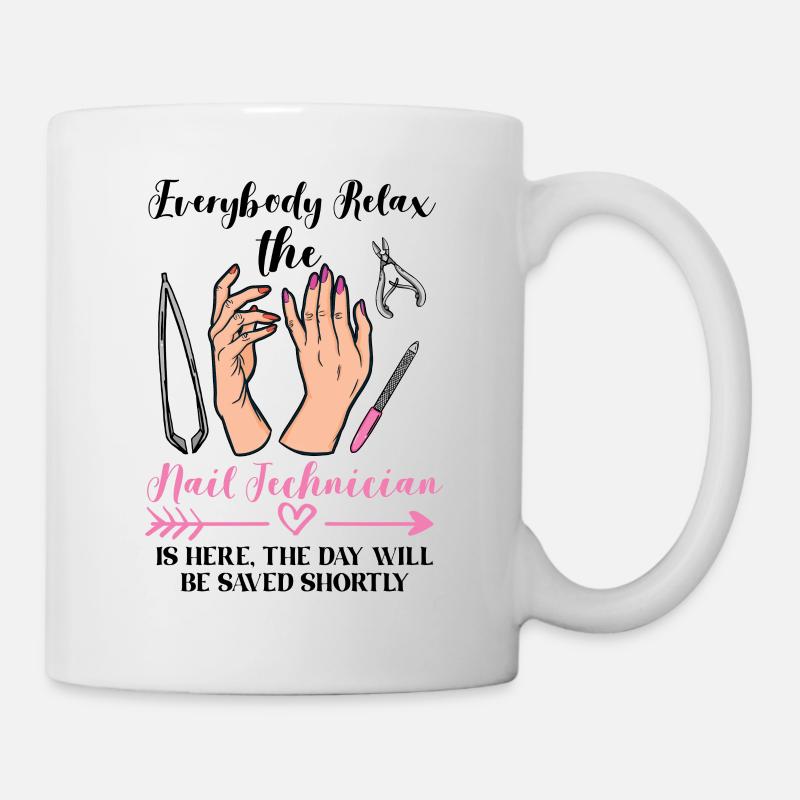 Ongles techniciens Ongles Manicurist Manucure - Mug blanc - blanc