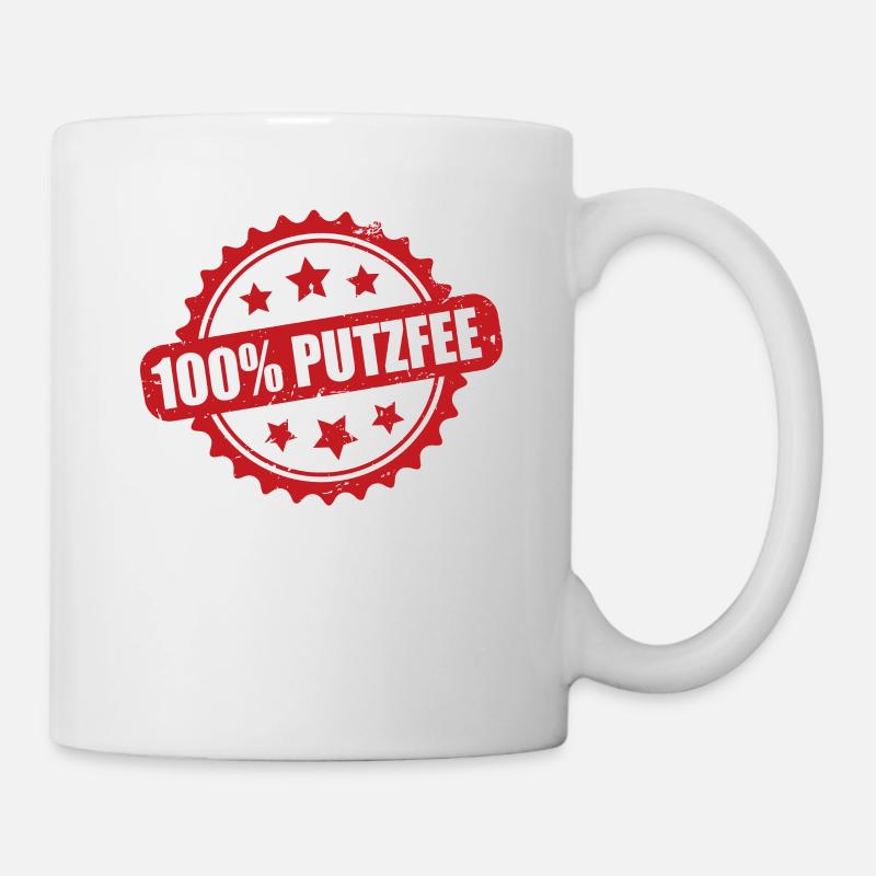 Puzfee Putzfrau Haushaltshilfe Putzkraft - Tasse - Weiß
