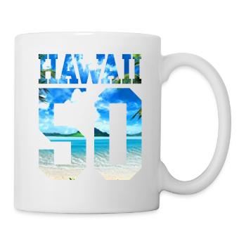 Hawaii 50 Fun Geschenk - Tasse - Weiß - Rechts