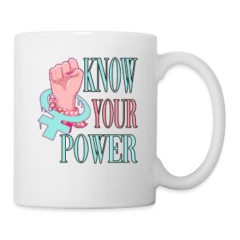 Connaissez votre pouvoir féministe - Mug blanc - blanc - Droite