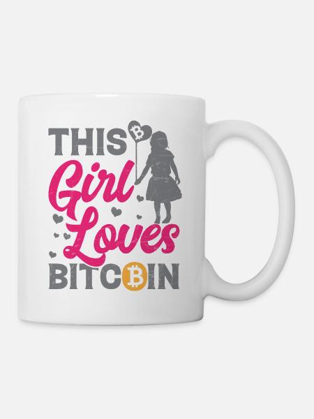 This Girl Loves Bitcoin - Mug blanc - blanc