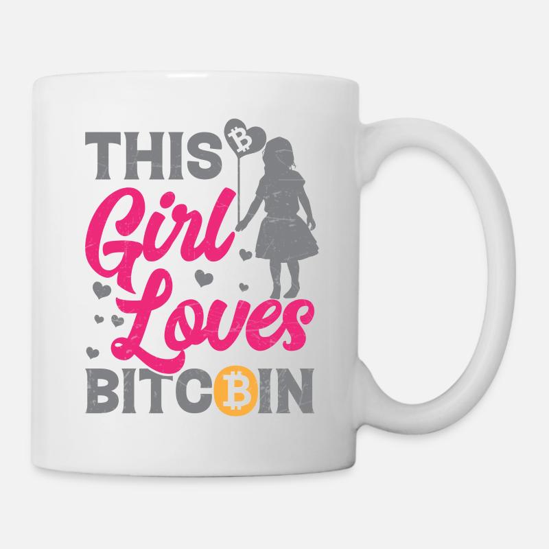This Girl Loves Bitcoin - Mug - white