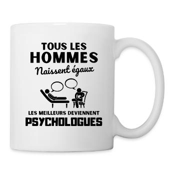 Les meilleurs deviennent psychologue - Mug blanc - blanc - Droite