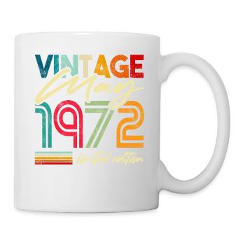 Vintage born May 1972 Birthday Year 1972 - Mug - white - Right