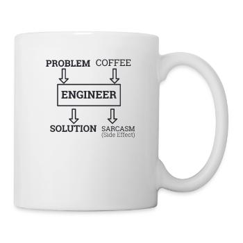 "Engineer Sarcasm | Ingenieur" - Tasse - Weiß - Rechts