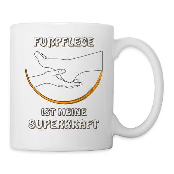 FUßPFLEGE IST MEINE SUPERKRAFT - Tasse - Weiß - Rechts