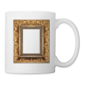 Picture frame gold to personalize for the wedding - Mug - white - Right