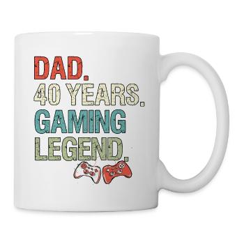 Funny Gaming Sayings Dad 40 Birthday Gamer - Mug - white - Right