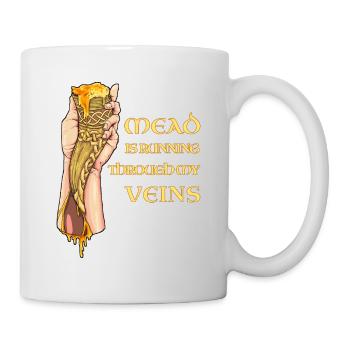 Mead is running through my veins - Met - Mug - white - Right