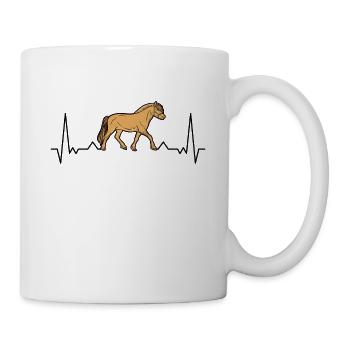 Fjord Horse Heartbeat Norwegian Horse Fjord Horse - Mug - white - Right