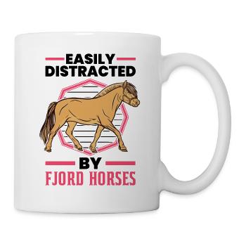 Easily distracted by Fjord Horses Fjord Horse - Mug - white - Right