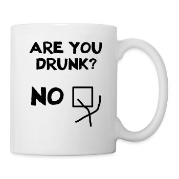 Funny party shirt for adults - Mug - white - Right