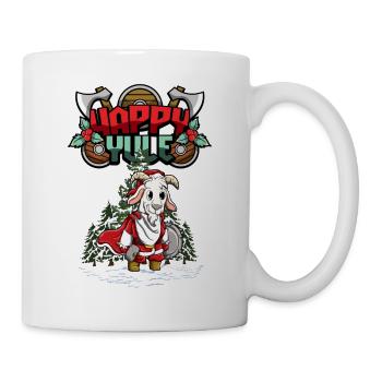 Happy Yule Viking Christmas Goat - Mug - white - Right