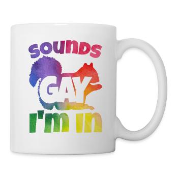 L’écureuil et un arc-en-ciel - Mug blanc - blanc - Droite