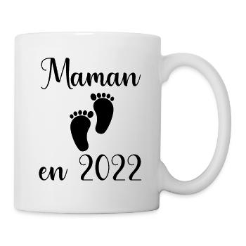 maman en 2022 - cadeau future maman - Mug blanc - blanc - Droite