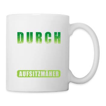 Rasentraktor Aufsitzrasenmäher Aufsitzmäher Rasen - Tasse - Weiß - Rechts