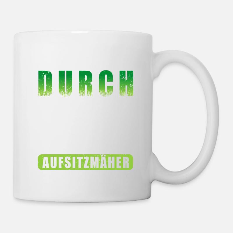 Rasentraktor Aufsitzrasenmäher Aufsitzmäher Rasen - Tasse - Weiß