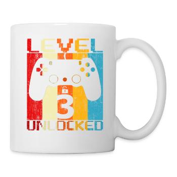Level 3 freigeschaltet - Tasse - Weiß - Rechts