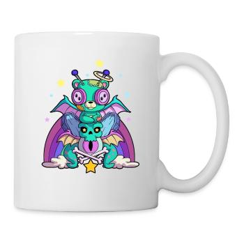 Pastel Goth Voodoo Doll Kawaii Japanese Teddy Bear - Mug - white - Right