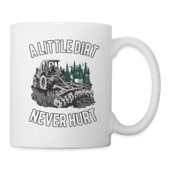 Bit of dirt has never hurt farmer tractor - Mug - white - Right