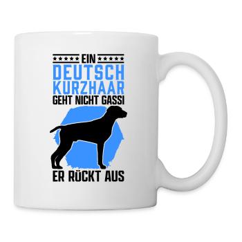 Deutsch Kurzhaar Gassi gehen Vorstehhund - Tasse - Weiß - Rechts